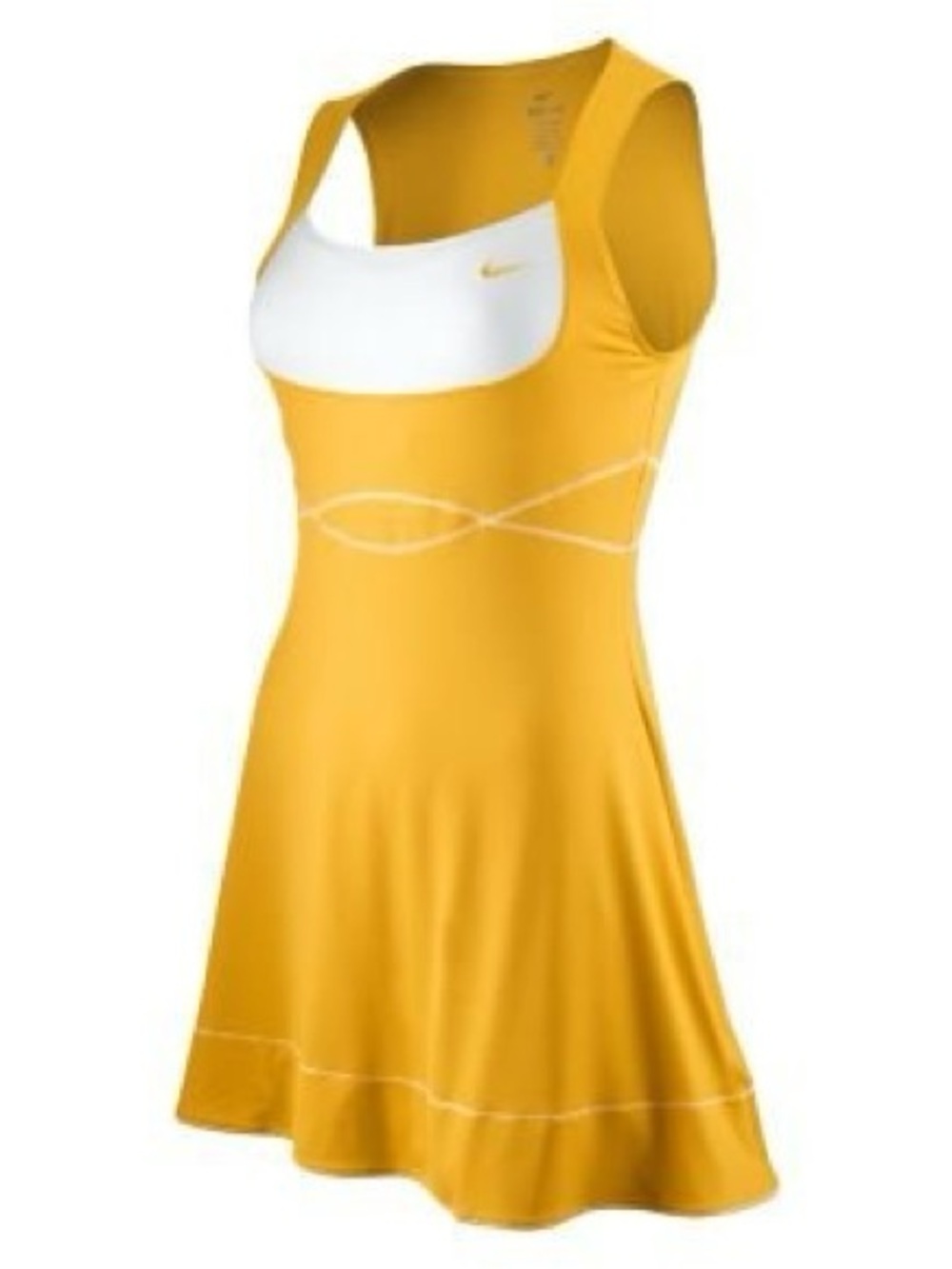 Nike vintage SERENA WILLIAMS Orange & White BEAUTIFUL A-line Tennis Dress MEDIUM
